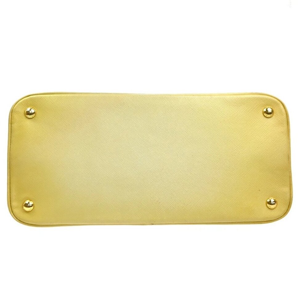 PRADA MILANO 2Way Shoulder Hand Bag Promenade Saffiano Leather Yellow 76EG323 - Picture 6 of 16